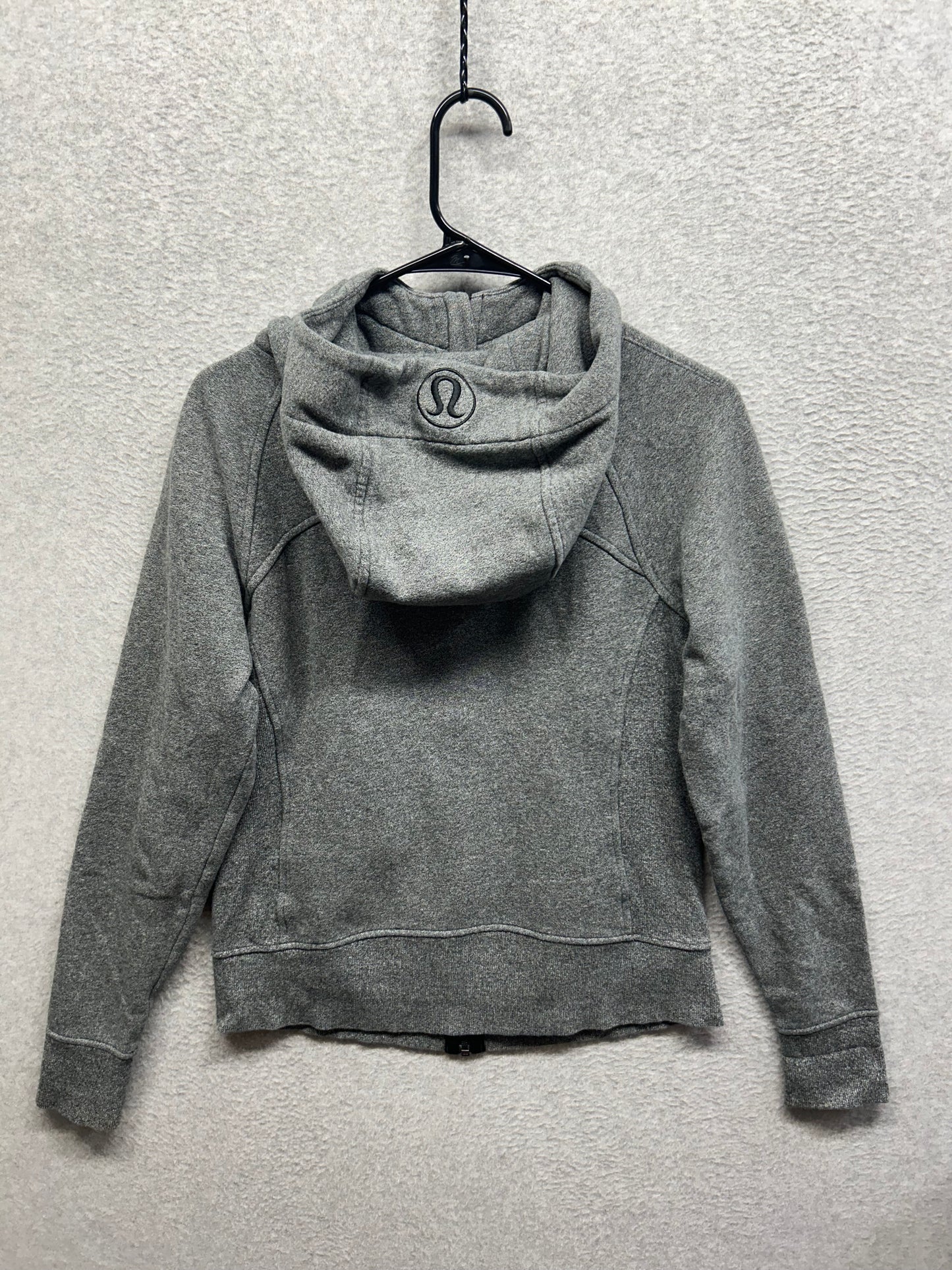 Lululemon Scuba Hoodie Light Cotton Fleece Size 8 Heathered Medium Grey