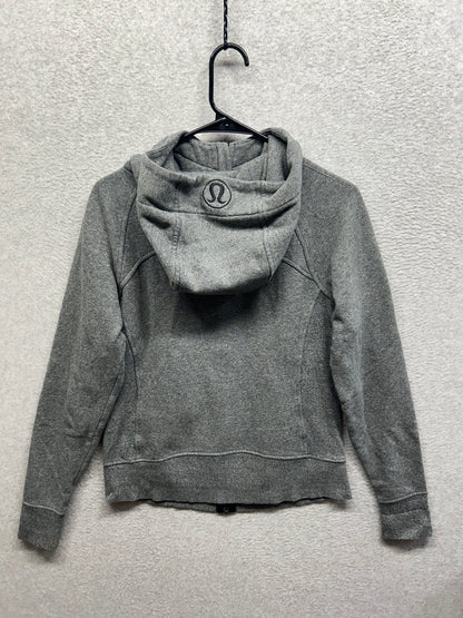 Lululemon Scuba Hoodie Light Cotton Fleece Size 8 Heathered Medium Grey