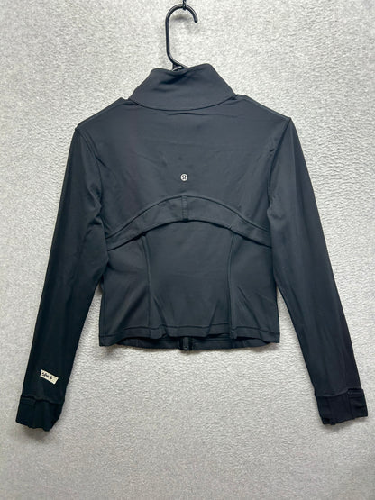Lululemon Define Cropped Jacket Nulu Size 10 Black (Second Release)