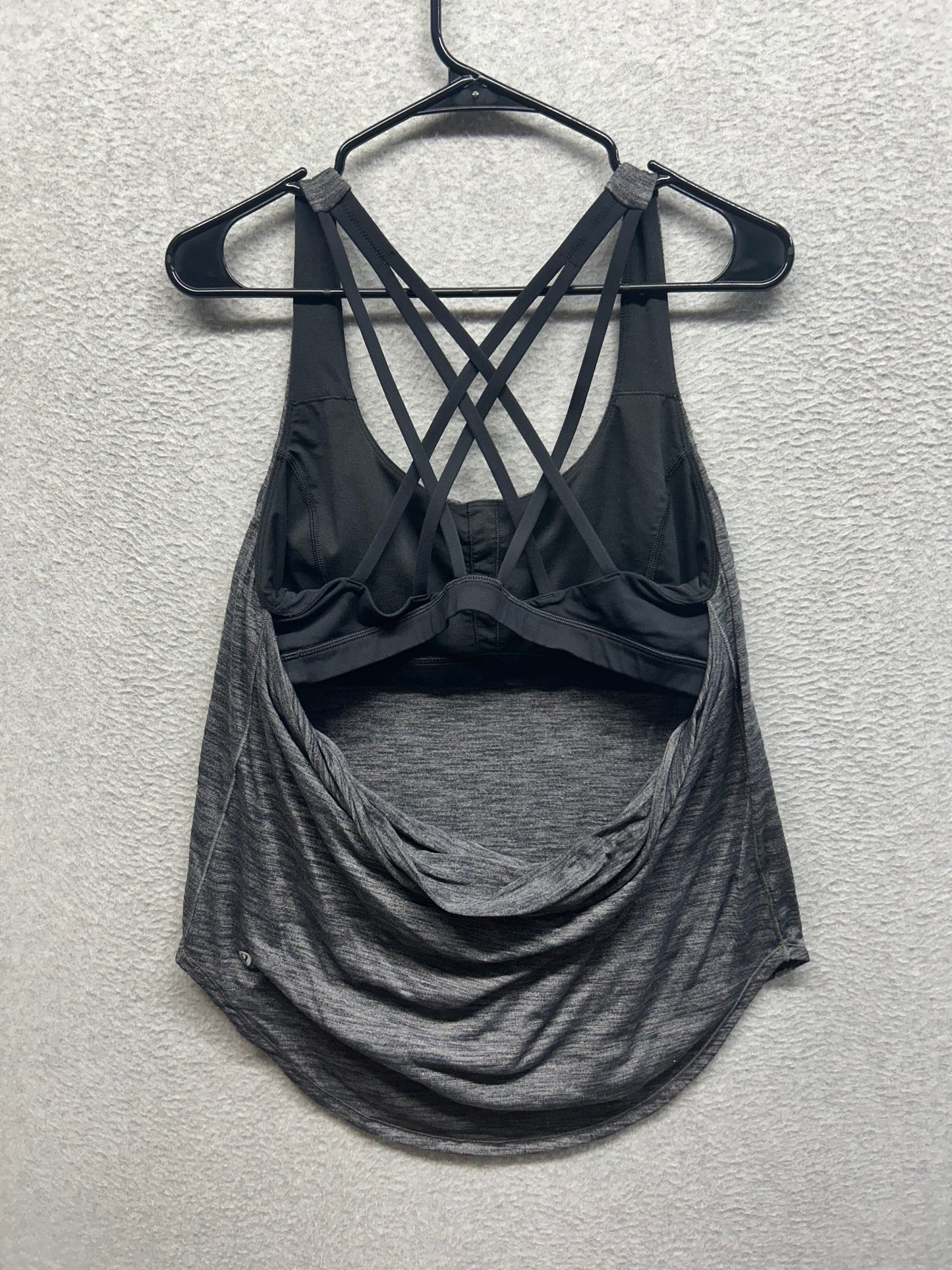 Lululemon Free To Be Serene Tank (2 In 1) Medium Support For C/D Cup Size 12 Heathered Black