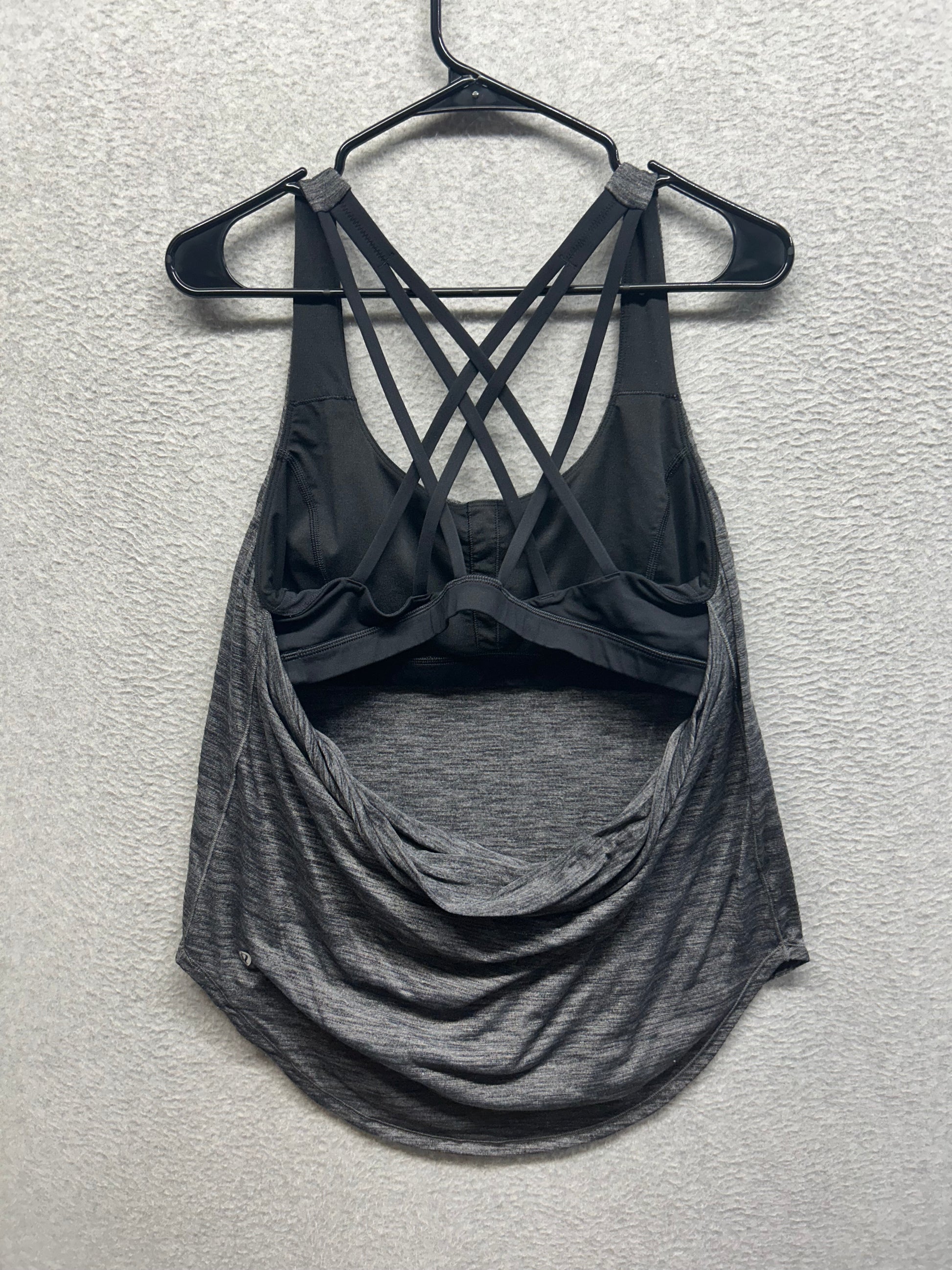 Lululemon Free To Be Serene Tank (2 In 1) Medium Support For C/D Cup Size 12 Heathered Black