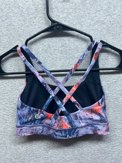 Lululemon Energy Bra Medium Support, B–D Cups Size 2 Atmospheric Purple Multi