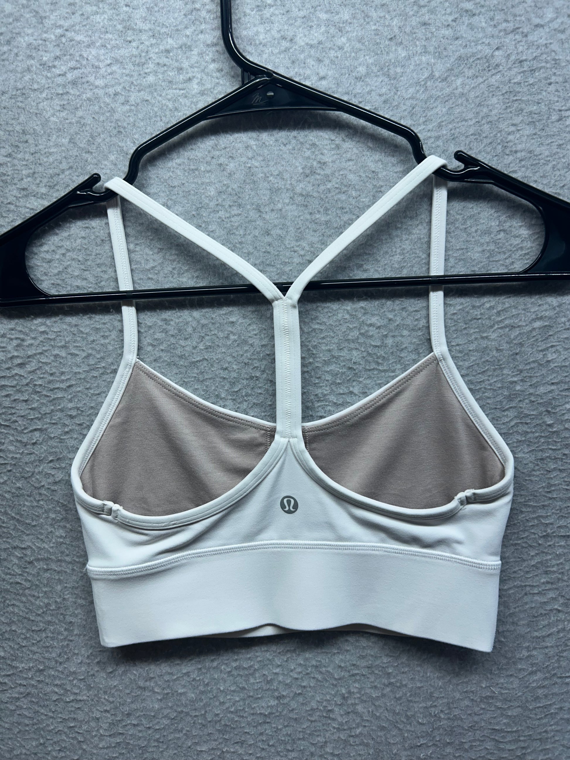 Lululemon Flow Y Nulu Longline Bra Light Support, A–C Cups Size 4 White