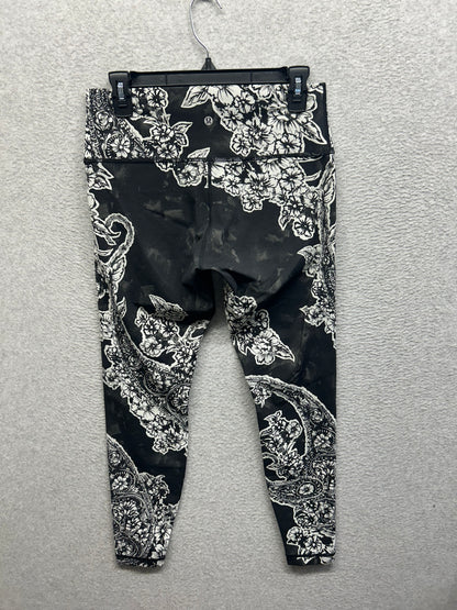 Lululemon Wunder Under High-Rise Tight Engineered Full-On Luxtreme 28" Size 10 Painted Paisley Wunder Under Silver Ice Black