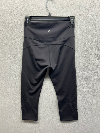 Lululemon In Movement Crop Everlux 19" Size 6 Black (First Release)