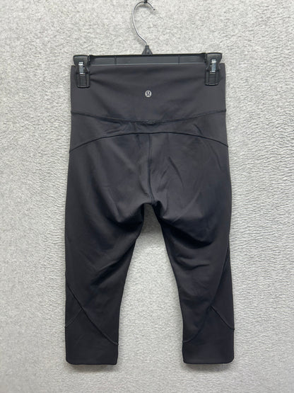 Lululemon In Movement Crop Everlux 19" Size 6 Black (First Release)