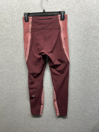 Lululemon Wild Twist 7/8 Tight 25" Size 6 Redwood / Auburn / Quicksand