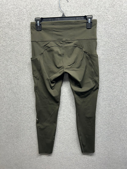 Lululemon Fast and Free Tight II 25" Non-Reflective Nulux Size 8 Dark Olive