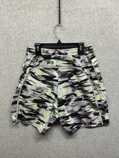 Lululemon Pace Breaker Lined Short 7" Size S Hyper Flow Green Multi