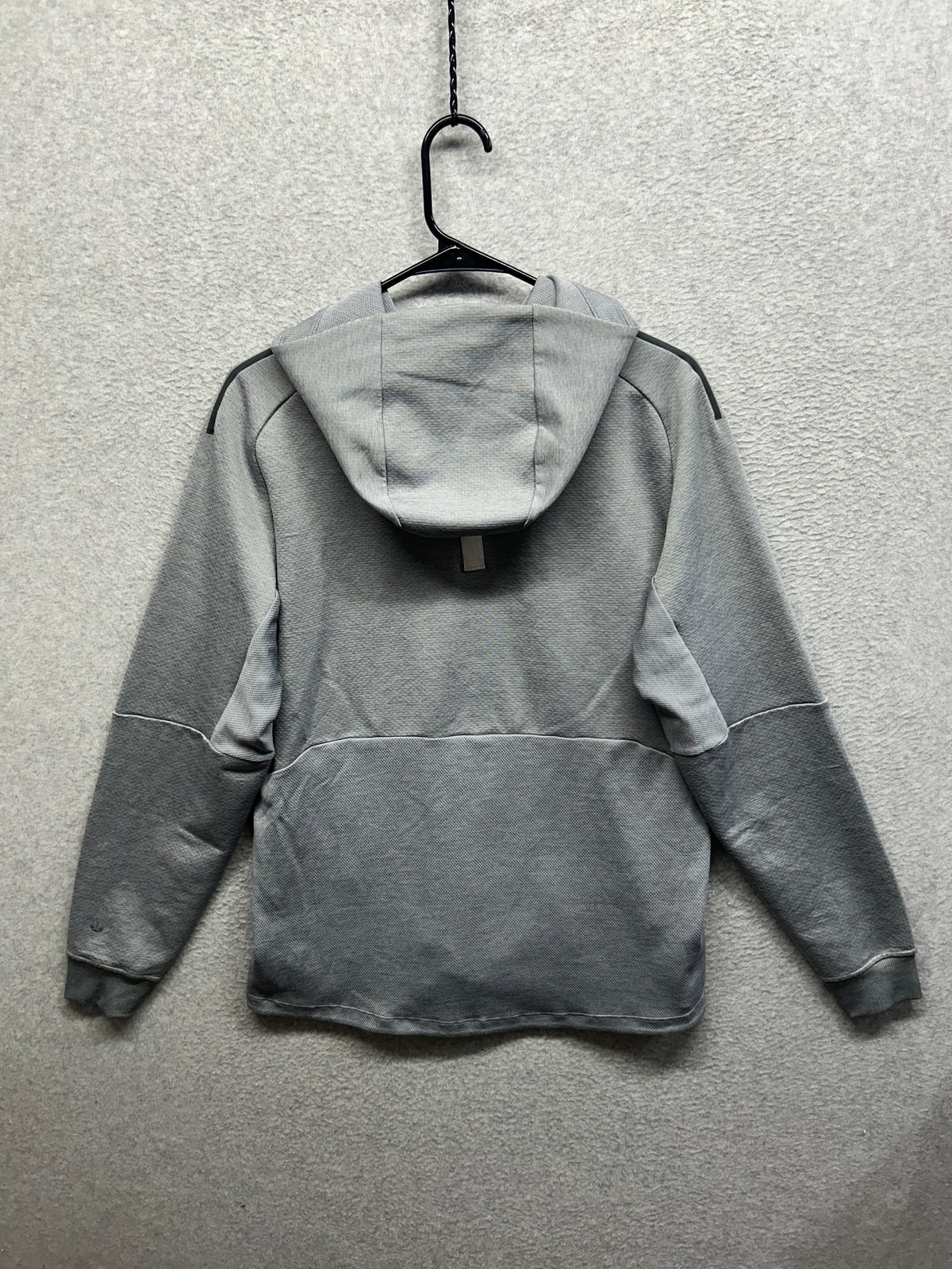 Lululemon Textured Tech Hoodie Size M Heathered White Opal / Rhino Grey