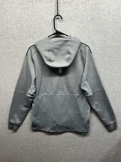 Lululemon Textured Tech Hoodie Size M Heathered White Opal / Rhino Grey