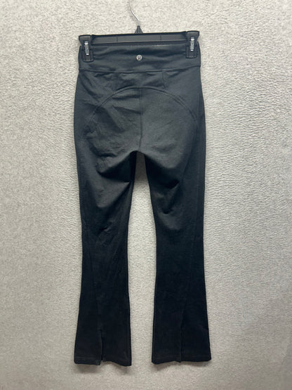 Lululemon Soft Sueded Split-Hem High-Rise Mini-Flare Pant Regular Size 6 Black / Black