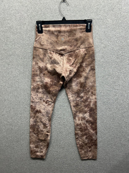 Lululemon Align High-Rise Pant 25" Shine Size 6 Diamond Dye Misty Shell Cacao Diffuse Dot Foil
