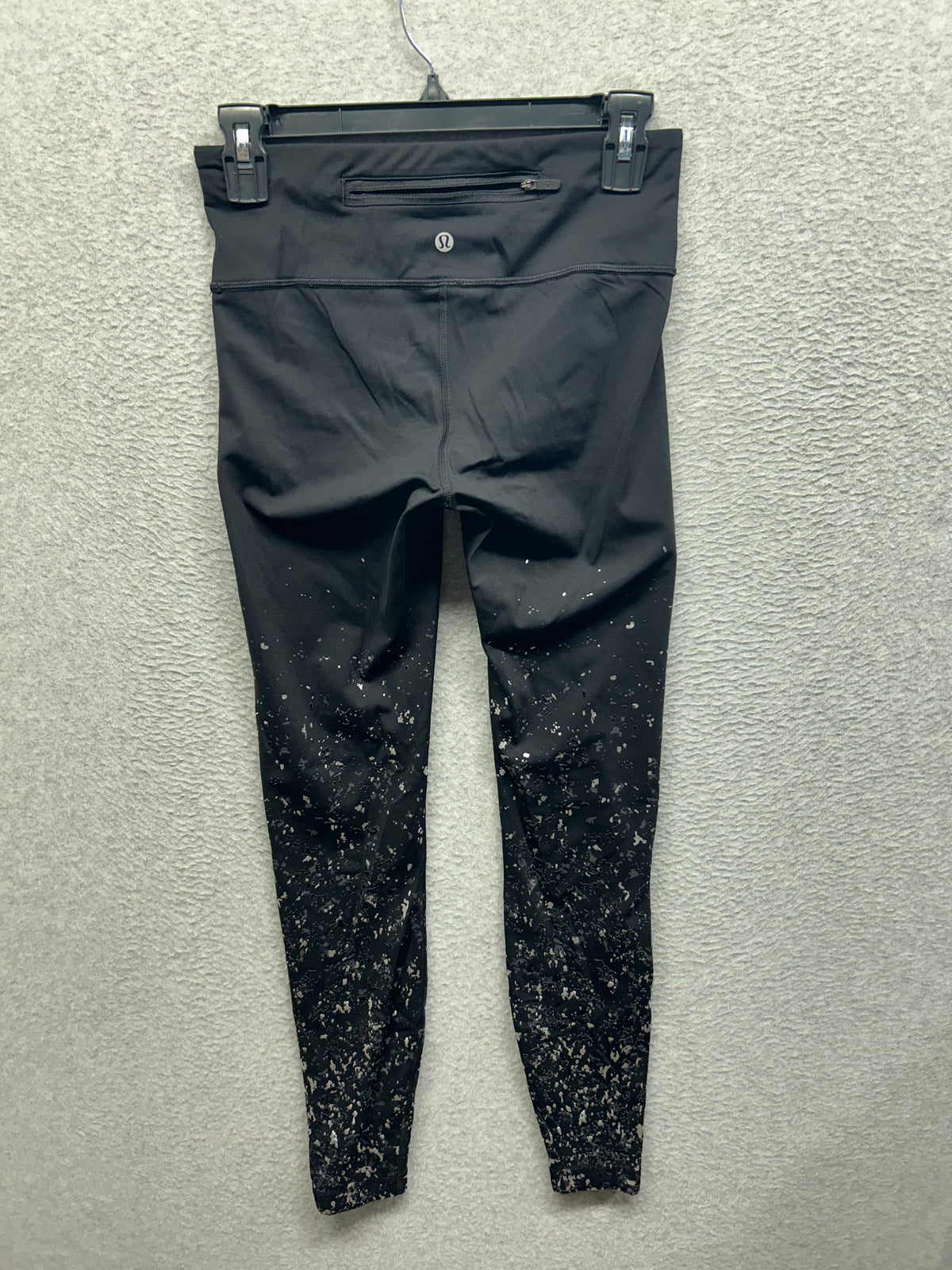 Lululemon Speed Wunder Tight 28" Speckle Shine Size 6 Black / Deep Coal / Silver