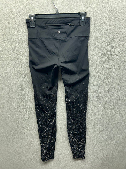 Lululemon Speed Wunder Tight 28" Speckle Shine Size 6 Black / Deep Coal / Silver
