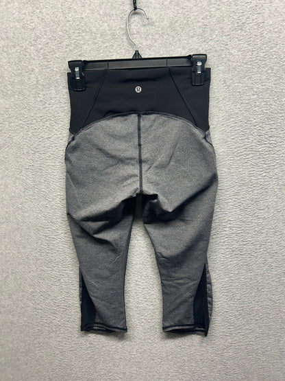 Lululemon Train Times Crop (17") Size 6 Heathered Black / Black