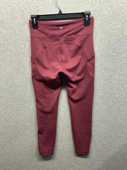 Lululemon Invigorate High-Rise Tight 25" Size 6 Heathered Mulled Wine