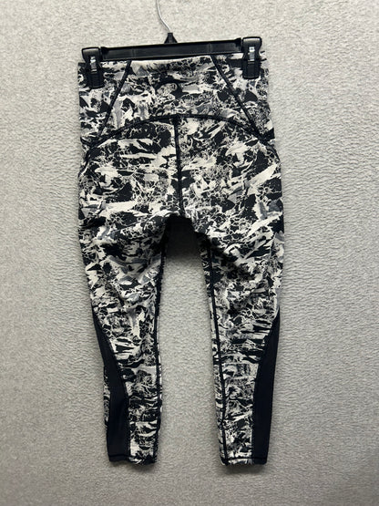Lululemon Train Times 7/8 Pant (25" ) Size 6 Interlaced Starlight Black / Black