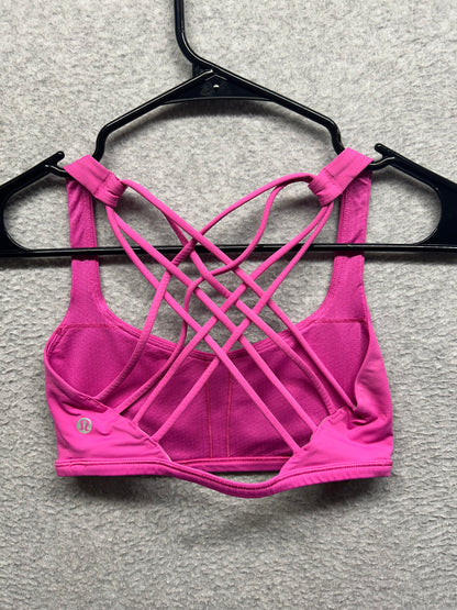 Lululemon Free To Be Bra (Wild) Size 4 Zing Pink Light