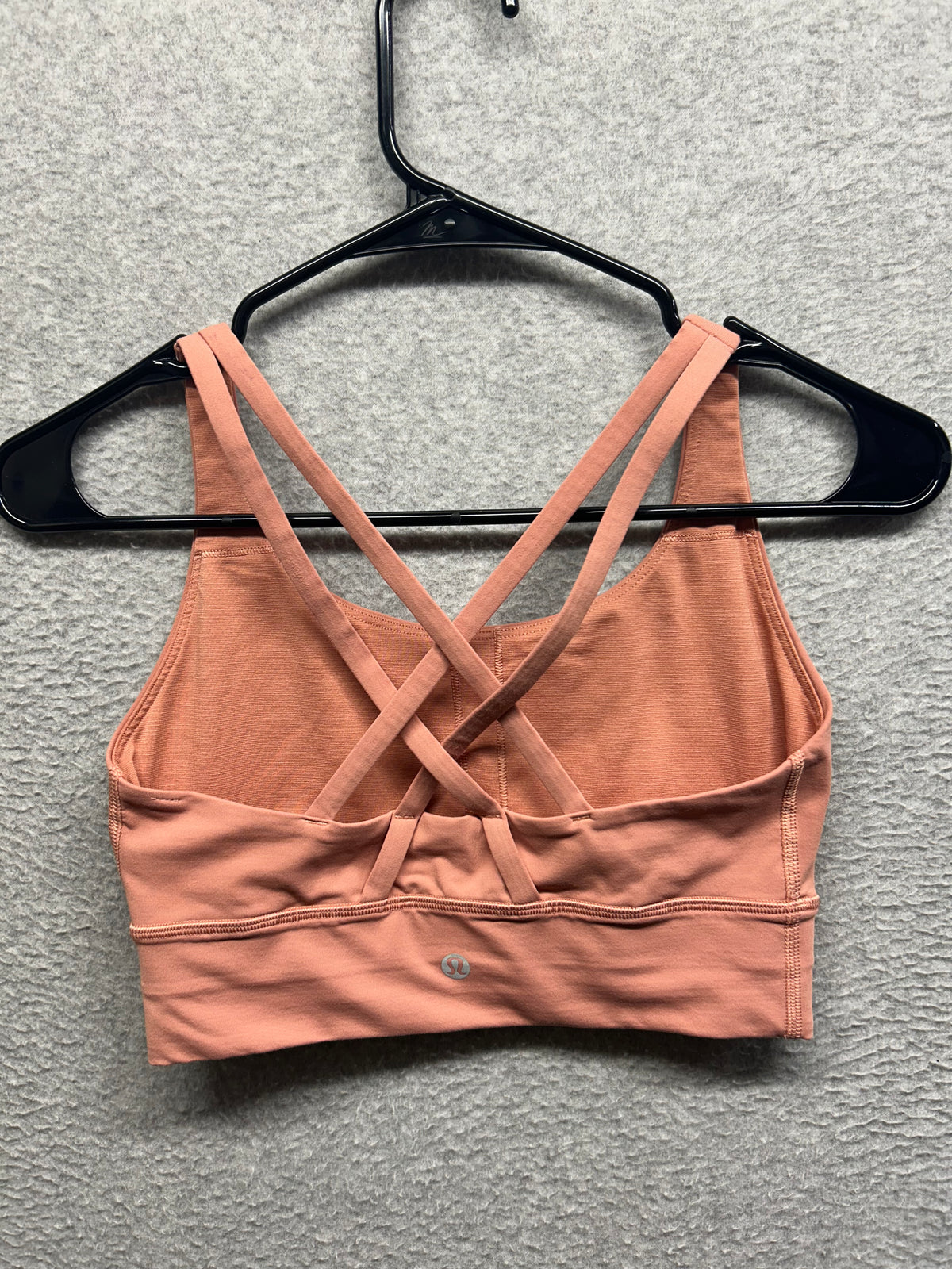 Lululemon Energy Longline Bra Medium Support, B–D Cups Size 6 Pink Savannah
