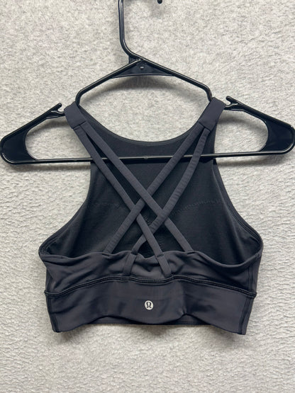 Lululemon Energy Bra High Neck Long Line Tough Size 6 Black