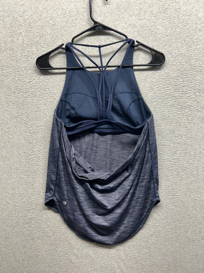 Lululemon Raise The Barre Tank Size 8 Heathered Deep Navy