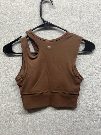Lululemon Mastered Motion Cropped Tank Size 2 Brown