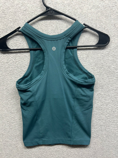 Lululemon Ribbed Nulu Racerback Yoga Tank Top Size 2 Green Jasper