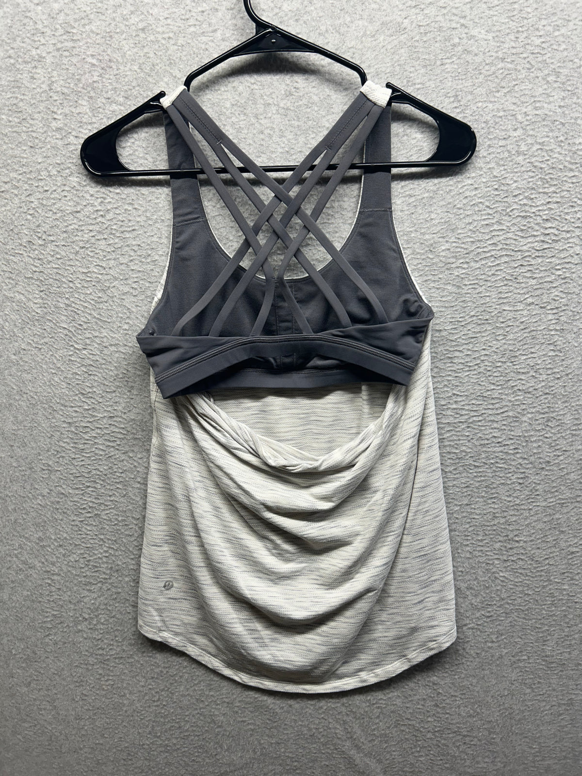 Lululemon Slay The Studio 2-In-1 Tank Medium Support B/C Cup Size 4 Tiger Space Dye Hail White / Titanium