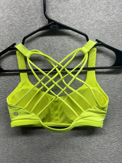 Lululemon Free To Be Bra Wild Light Support, A/B Cup Size 4 Highlight Yellow