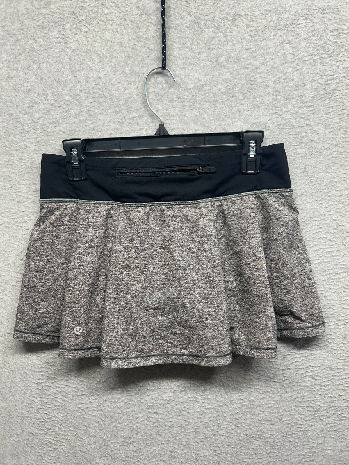 Lululemon Pace Rival Skirt (Regular) No Panels 13" Size 6 Heather Lux Multi Black / Black