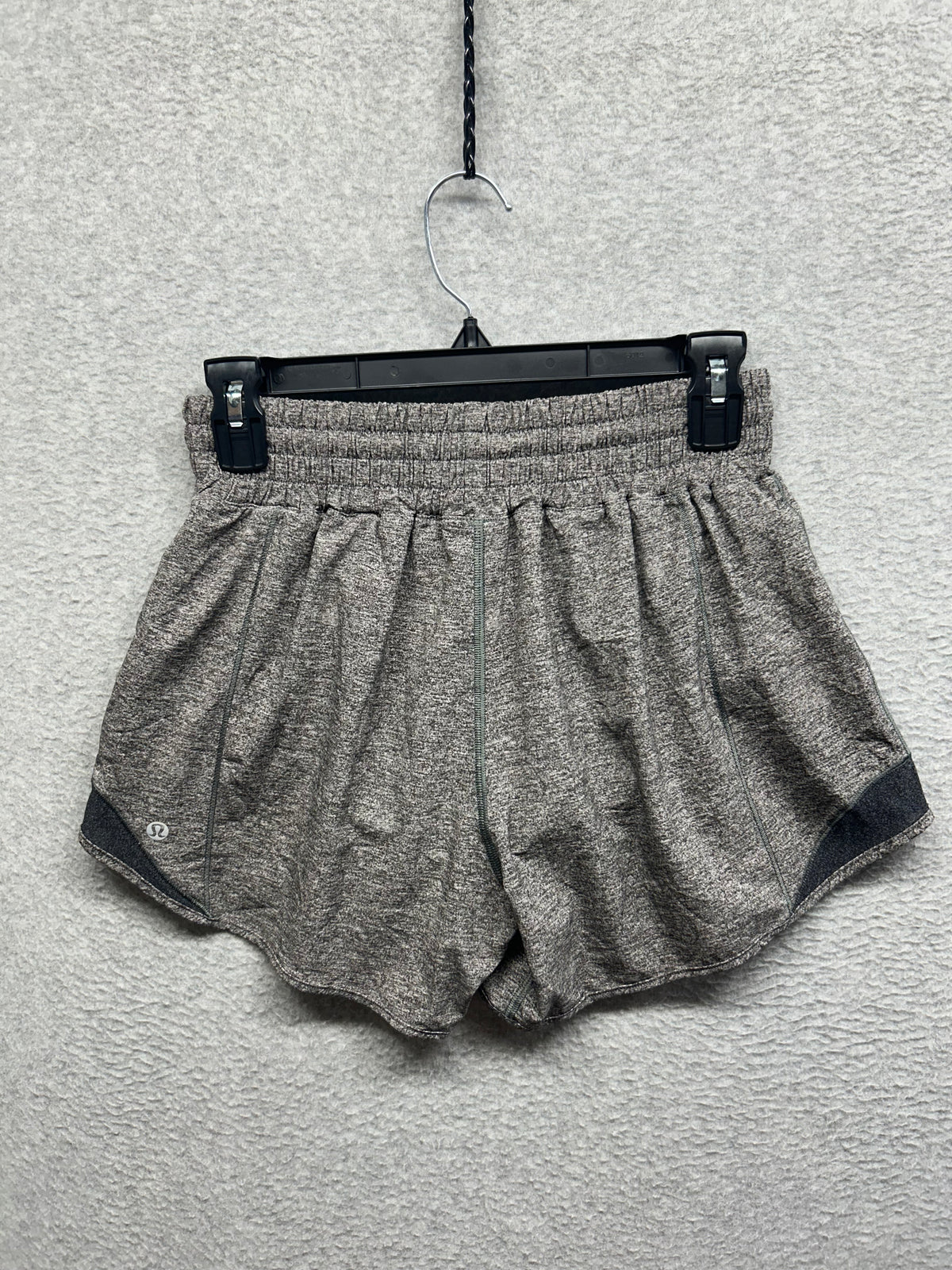 Lululemon Hotty Hot Short High-Rise Long 4" Size 6 Heather Lux Multi Black
