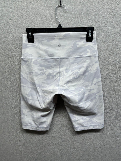 Lululemon Wunder Under Short 10" Ribbed Size 8 Incognito Camo Jacquard Alpine White Starlight