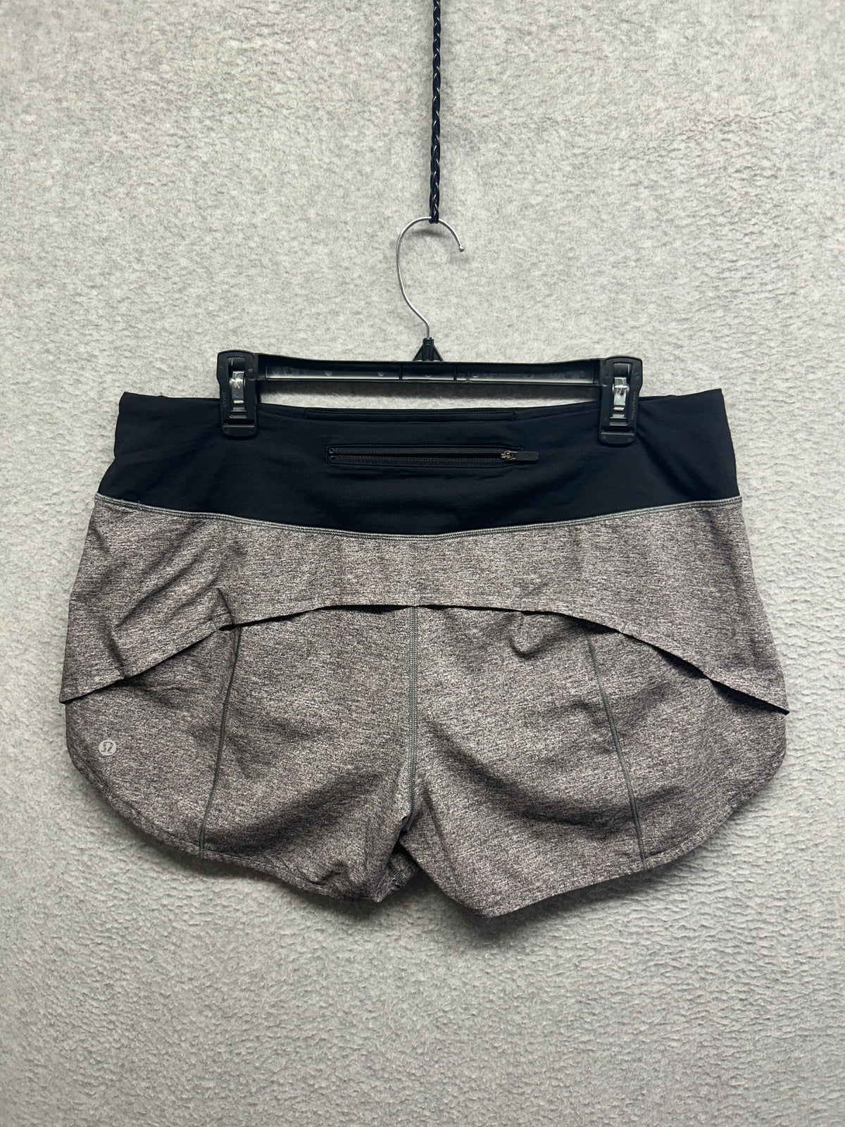 Lululemon Speed Up Short Long 4" Updated Fit Size 12 Heather Lux Multi Black / Black (First Release)
