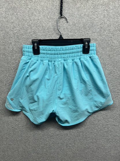 Lululemon Hotty Hot High-Rise Lined Short 4" Size 4 Blue Chill