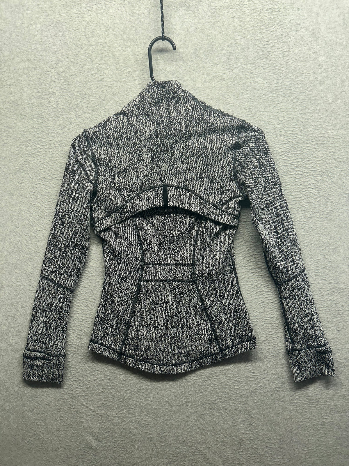 Lululemon Define Jacket Size 2 Luon Irregular Denim Twill Black White