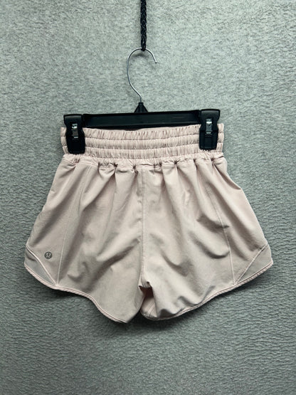 Lululemon Hotty Hot High-Rise Lined Short 4" Size 0 Meadowsweet Pink