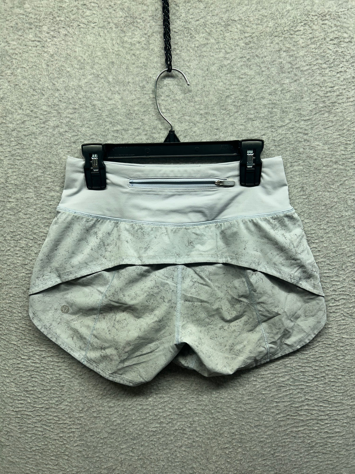 Lululemon Speed Up Mid-Rise Lined Short 4" Size 0 Gravel Dust Pastel Blue Multi / Pastel Blue