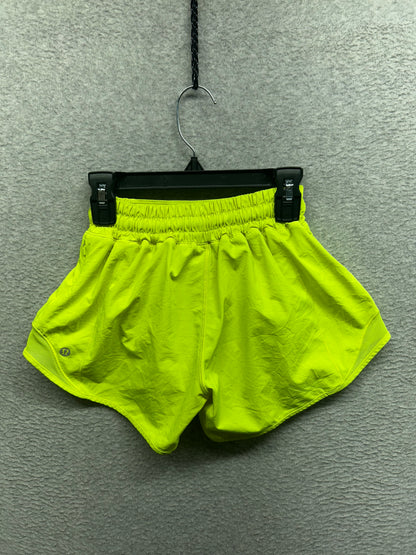 Lululemon Hotty Hot Short II Long 4" Size 0 Highlight Yellow