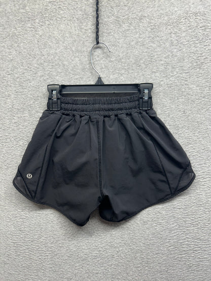 Lululemon Hotty Hot Short II Long 4" Size 0 Black