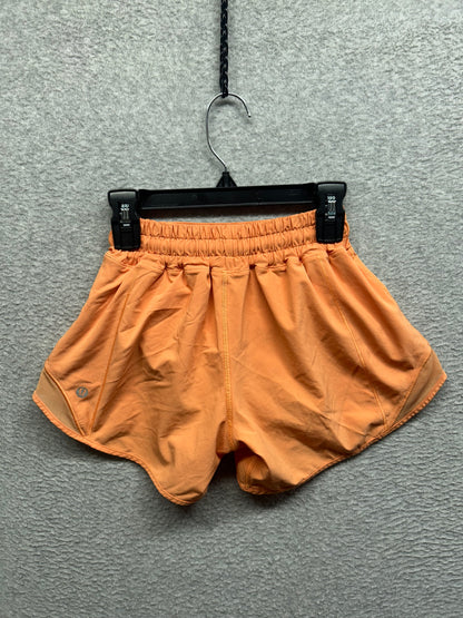 Lululemon Hotty Hot Low Rise Short 4" Size 0 Golden Apricot