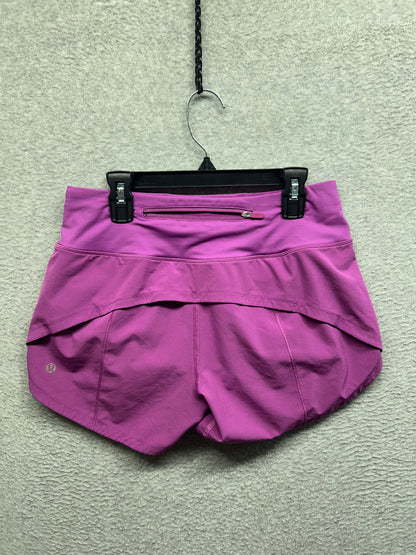 Lululemon Speed Up Mid-Rise Lined Short 4" Size 4 Magenta Purple