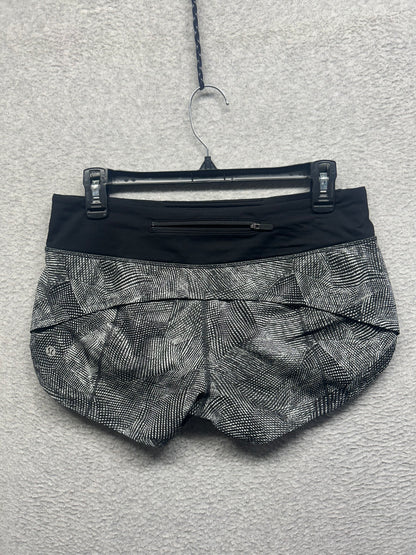 Lululemon Speed Up Short 2.5" Size 6 Velocity Mesh Island Mist Black / Black