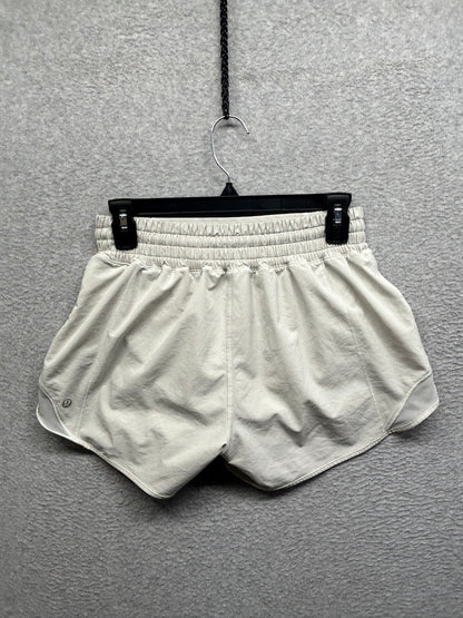 Lululemon Hotty Hot High-Rise Lined Short 4" Size 6 Bone