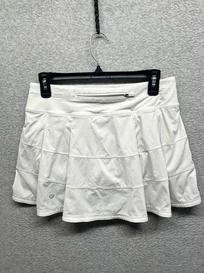 Lululemon Pace Rival Skirt (Tall) 4-way Stretch 15" Size 6 White