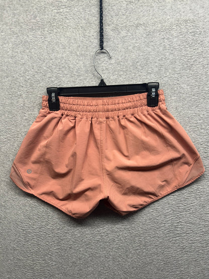 Lululemon Hotty Hot Low-Rise Lined Short 4" Size 6 Pink Savannah