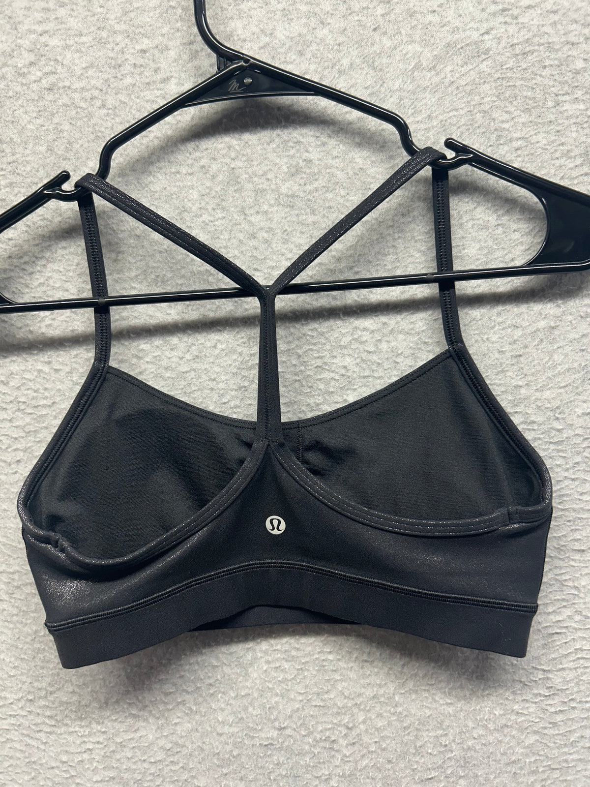 Lululemon Flow Y Nulu Bra Shine Size 6 Radiate Foil Print Black