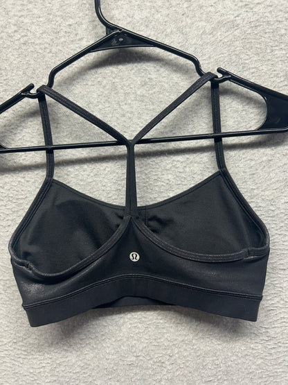 Lululemon Flow Y Nulu Bra Shine Size 6 Radiate Foil Print Black
