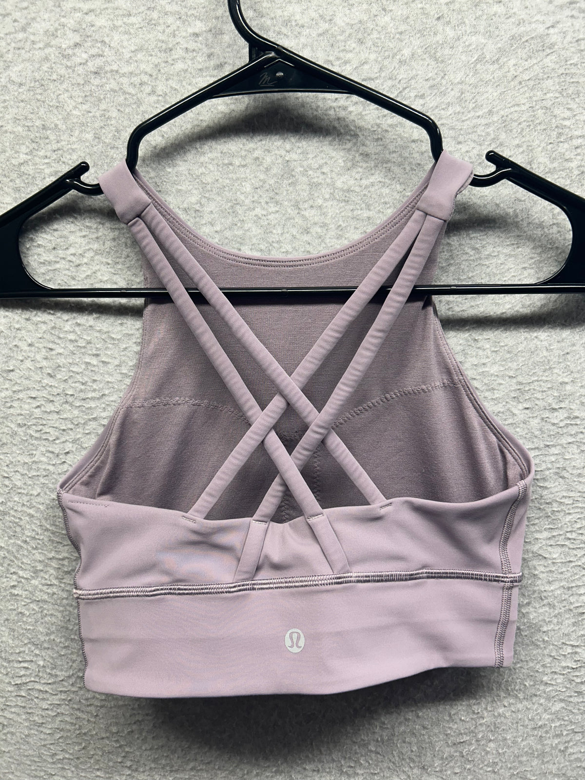 Lululemon Energy Bra High Neck Long Line Tough Size 6 Violet Verbena