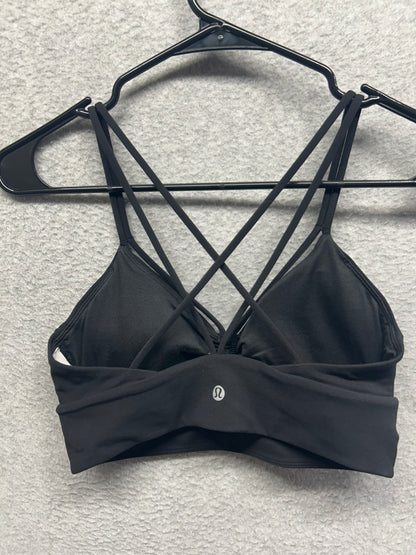 Lululemon Nulu Strappy V-Neck Yoga Bra Size 8 Black